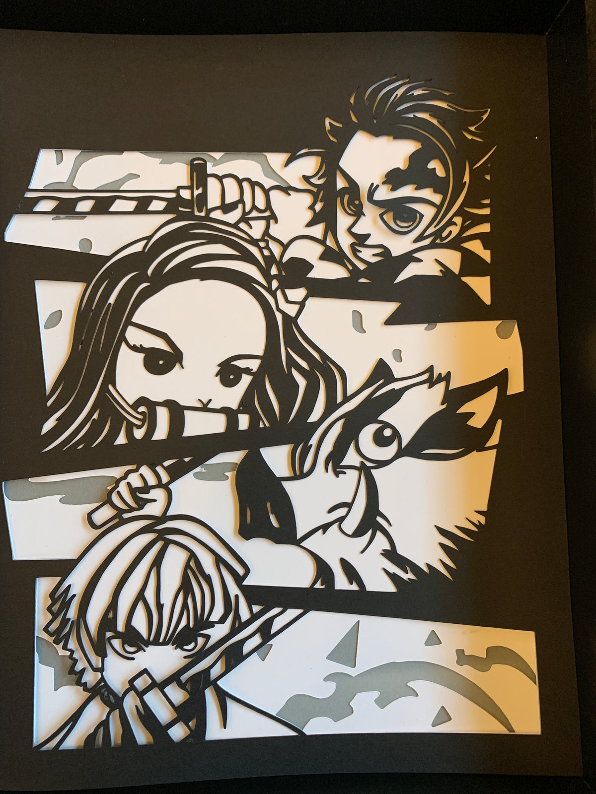 Anime Paper Frame Anime Panels โ Origami Giant Papercraft Lightboxes